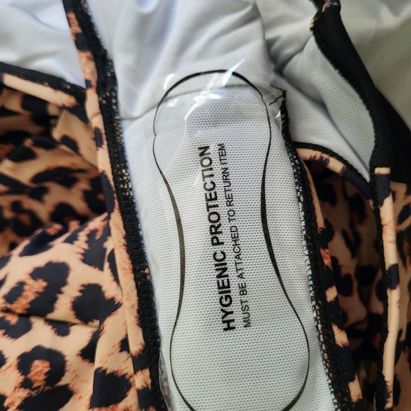 Women 2XL XXL Animal Print One Piece Tie Back Swimsuit Swimwear - Picture 7 of 7